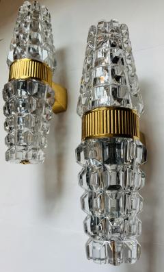 Large Pair of Austrian Crystal Kolarz Gold Wall Lamps - 3373057