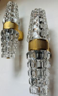 Large Pair of Austrian Crystal Kolarz Gold Wall Lamps - 3373059