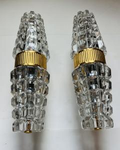 Large Pair of Austrian Crystal Kolarz Gold Wall Lamps - 3373061