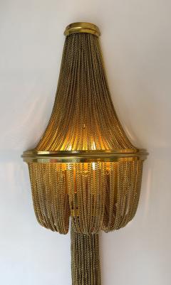 Large Pair of Brass Bracelet Chain Sconces - 4686243