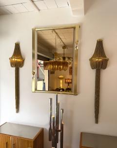 Large Pair of Brass Bracelet Chain Sconces - 4686246