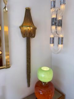 Large Pair of Brass Bracelet Chain Sconces - 4686247