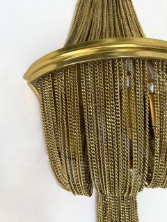 Large Pair of Brass Bracelet Chain Sconces - 4686249