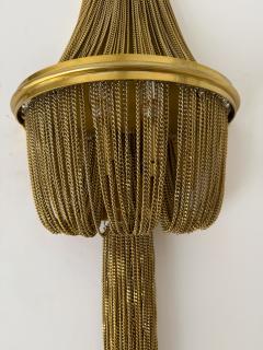 Large Pair of Brass Bracelet Chain Sconces - 4686254
