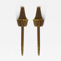 Large Pair of Brass Bracelet Chain Sconces - 4688781