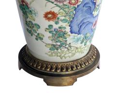 Large Pair of Chinese Famille Rose Vases Mounted as Lamps  - 4240483