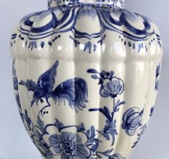 Large Pair of Dutch Delftware Blue White Glazed Ginger Jar Lamps - 1934594