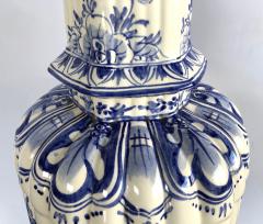 Large Pair of Dutch Delftware Blue White Glazed Ginger Jar Lamps - 1934596