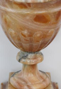 Large Pair of Italian 1950s Baluster form Carved Onyx Lamps - 1981313