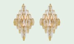Large Pair of Italian Poliedri Glass Sconces - 4698022