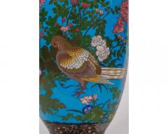 Large Pair of Meiji Period Japanese Cloisonne Enamel Vases Attributed to Goto - 3036436