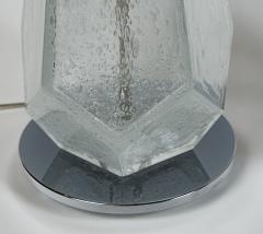 Large Pair of Murano Pulegoso Pentagonal Table Lamps Contemporary - 2280676
