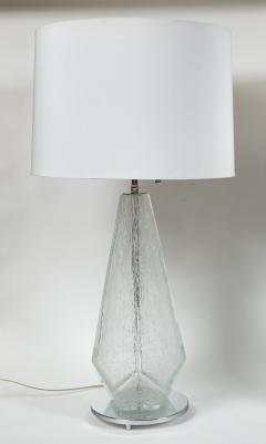 Large Pair of Murano Pulegoso Pentagonal Table Lamps Contemporary - 2280683