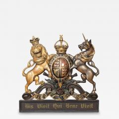 Large Parcel Gilt And Polychrome Coat Of Arms Of Great Britain - 4679498