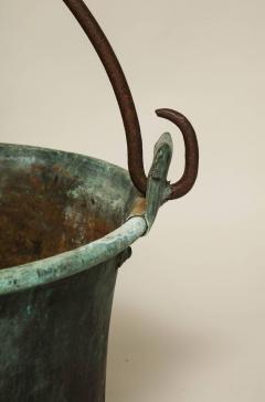 Large Patinated Copper and Wrought Iron Container - 660090