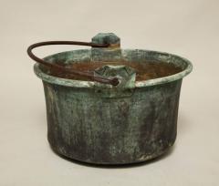 Large Patinated Copper and Wrought Iron Container - 660091