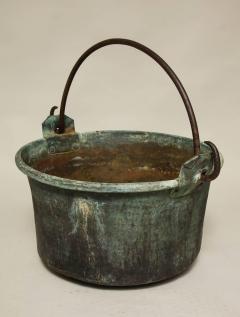 Large Patinated Copper and Wrought Iron Container - 660092