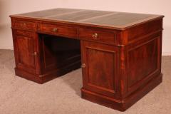 Large Pedestal Desk In Mahogany From The 19th Century - 3544806