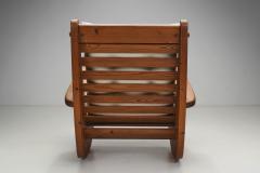 Large Pine Wood Rocking Chairs The Netherlands 1970s - 3458662