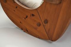 Large Pine Wood Rocking Chairs The Netherlands 1970s - 3458664