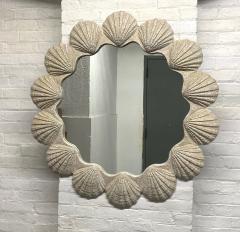 Large Plaster Shell Form Mirror - 1467956
