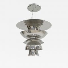 Large Polished Aluminum Pendant Light Fixture - 3922742