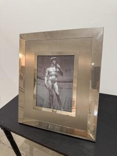 Large Polished Nickel Tabletop Frame Italy 1970s - 4230172