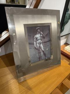Large Polished Nickel Tabletop Frame Italy 1970s - 4230174