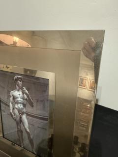 Large Polished Nickel Tabletop Frame Italy 1970s - 4230175