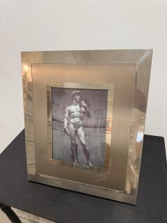 Large Polished Nickel Tabletop Frame Italy 1970s - 4230178