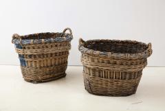 Large Pommery Champagne Grape Harvest Baskets Reims France c 1920 30 - 1995337