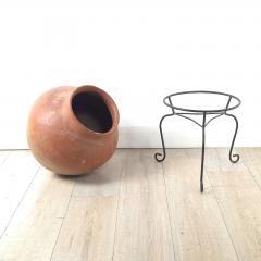Large Pottery Jar on Later Custom Stand Mexico circa 1930 - 4208854