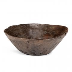 Large Primitive Bowl Hand Carved from Hardwood - 3312602