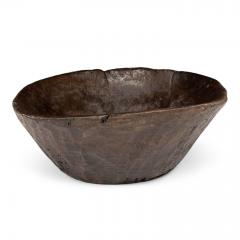 Large Primitive Bowl Hand Carved from Hardwood - 3312607