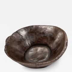 Large Primitive Bowl Hand Carved from Hardwood - 3315916