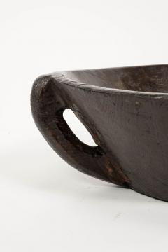 Large Primitive Bowl Hand Carved with Handle from Hardwood - 3345552