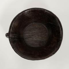 Large Primitive Bowl Hand Carved with Handle from Hardwood - 3345557