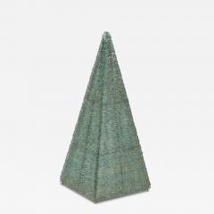 Large Pyramid Form Glass Sculpture and Lamp - 4332688