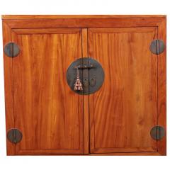 Large Qing Dynasty Oak Wood Compound Cabinet With Brass Medallions - 4795129