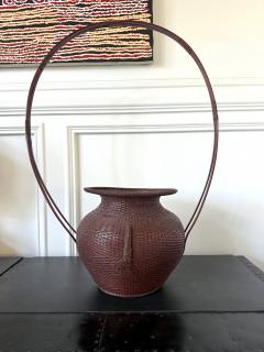 Large Rare Japanese Bamboo Flower Basket Hahakago by Tokosai - 4476777