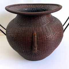 Large Rare Japanese Bamboo Flower Basket Hahakago by Tokosai - 4476780