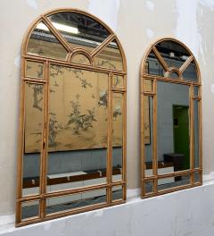 Large Rattan Parclosed Mirror Italy 1970s - 4417310