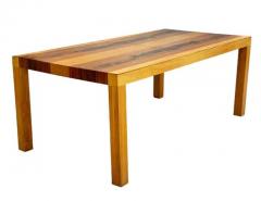 Large Rectangular Mid Century Danish Modern Parsons Dining Table in Exotic Woods - 3708521