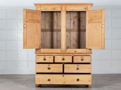 Large Regency English Estate Made Pine Housekeepers Cupboard - 2888474