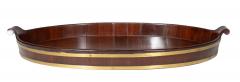Large Regency Mahogany And Brass Banded Oyster Tray - 4789090