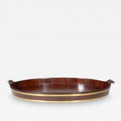 Large Regency Mahogany And Brass Banded Oyster Tray - 4790011