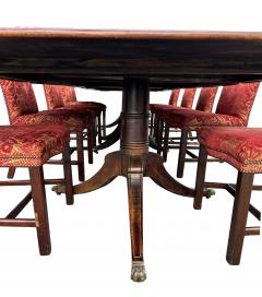 Large Regency Style Mahogany Three Pedestal Dining Table And Twelve Chairs - 4789104