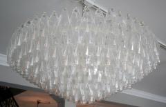 Large Round 1970s Polyhedron Glass Chandelier - 254000