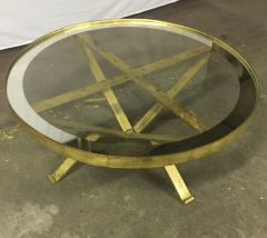 Large Round 40s French Gold Leaf Wrought Iron Coffee Table - 441887