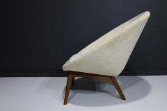 Large Round Mid Century Modern Chair in Donghia Wool - 2197622